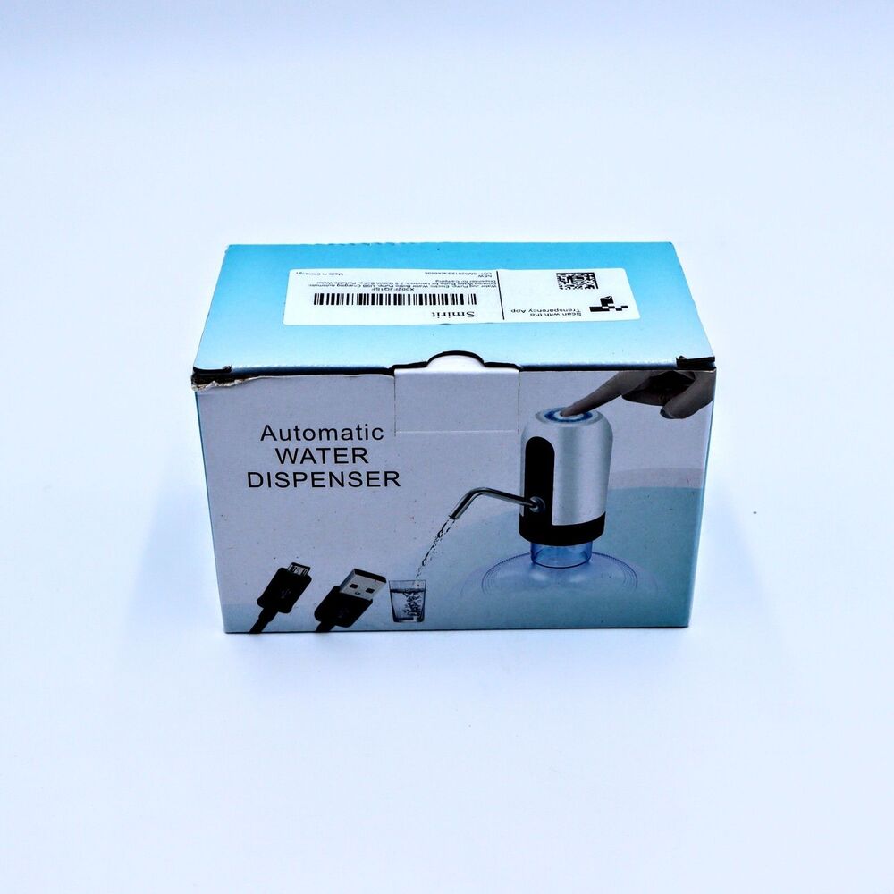 Electric Water Jug Pump USB Rechargeable Auto Dispenser for 2-5 Gallon White